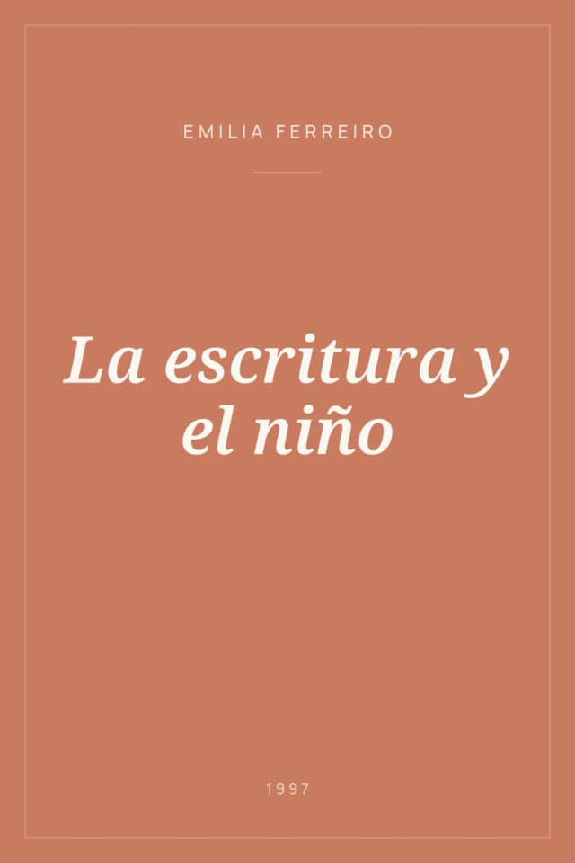 Portada de La escritura y el niño