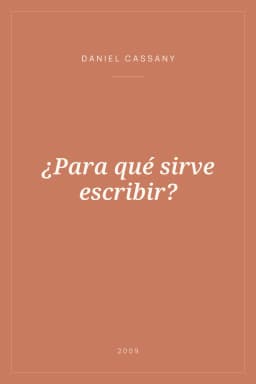 Portada de ¿Para qué sirve escribir?