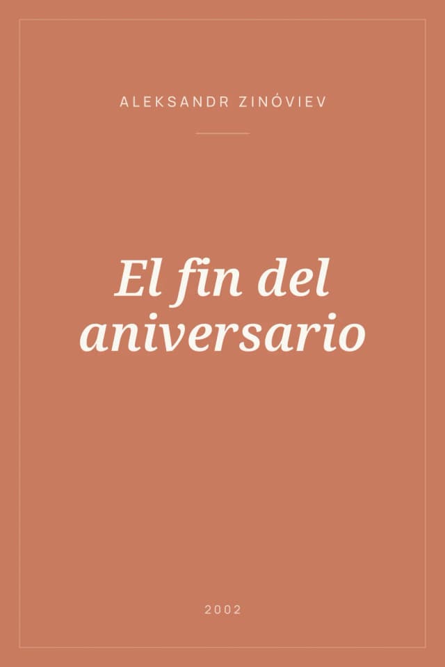 Portada de El fin del aniversario