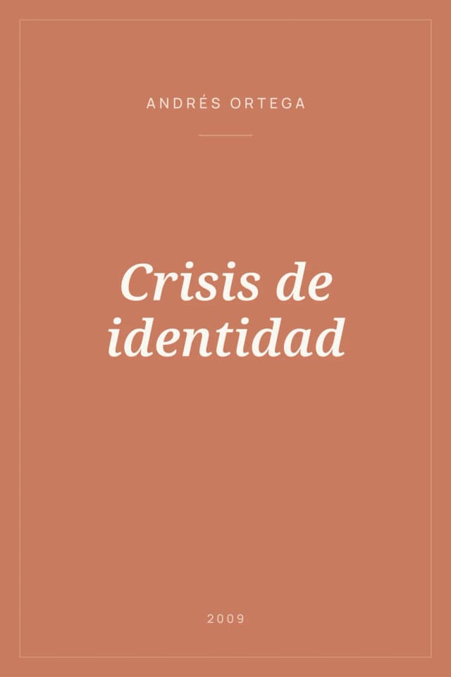 Portada de Crisis de identidad