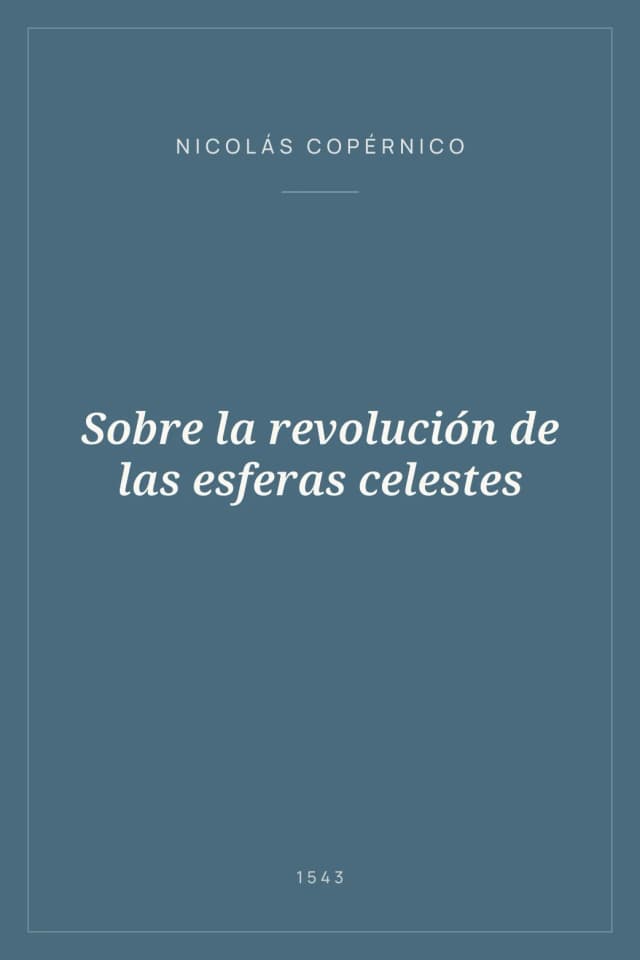 Portada de Sobre la revolución de las esferas celestes