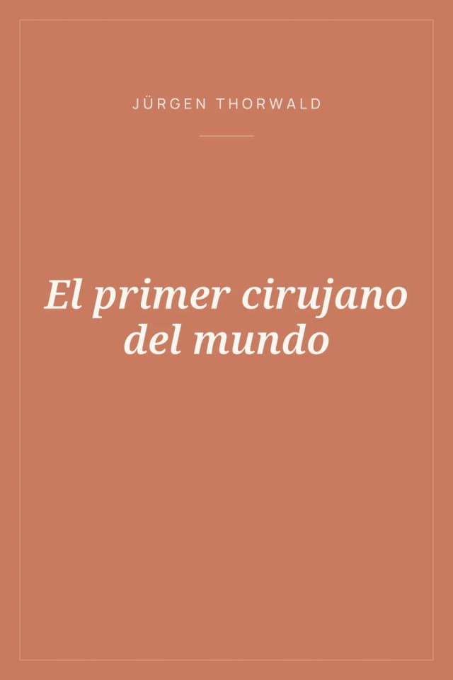 Portada de El primer cirujano del mundo