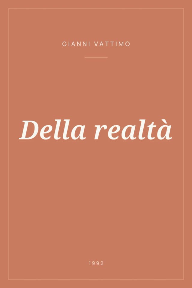 Portada de Della realtà