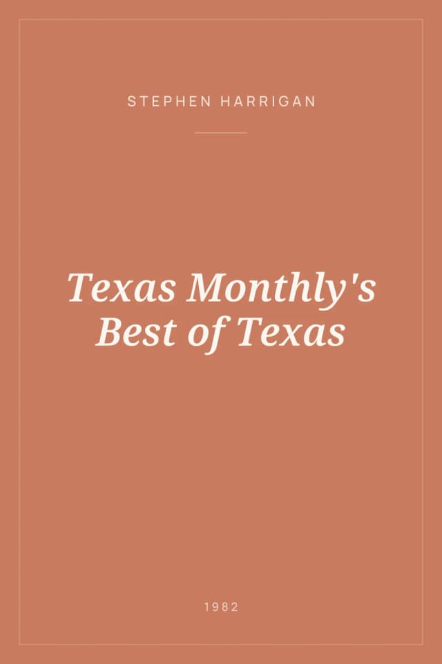 Portada de Texas Monthly's Best of Texas