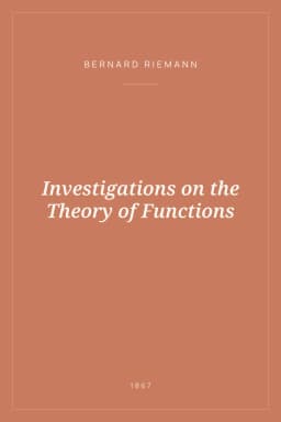 Portada de Investigations on the Theory of Functions