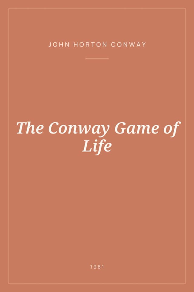 Portada de The Conway Game of Life