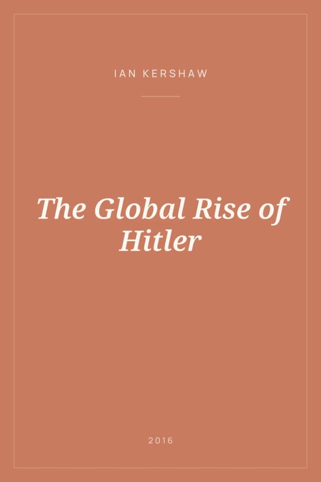 Portada de The Global Rise of Hitler