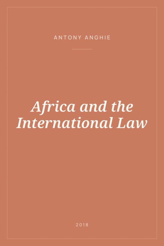 Portada de Africa and the International Law