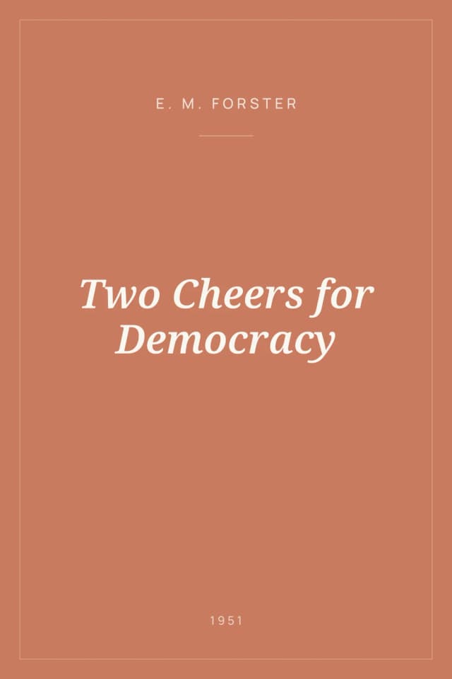 Portada de Two Cheers for Democracy