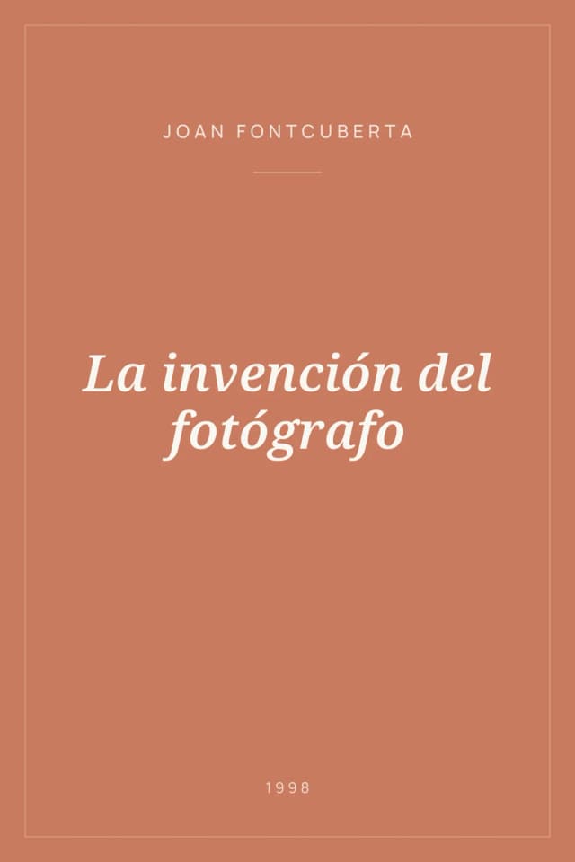 Portada de La invención del fotógrafo