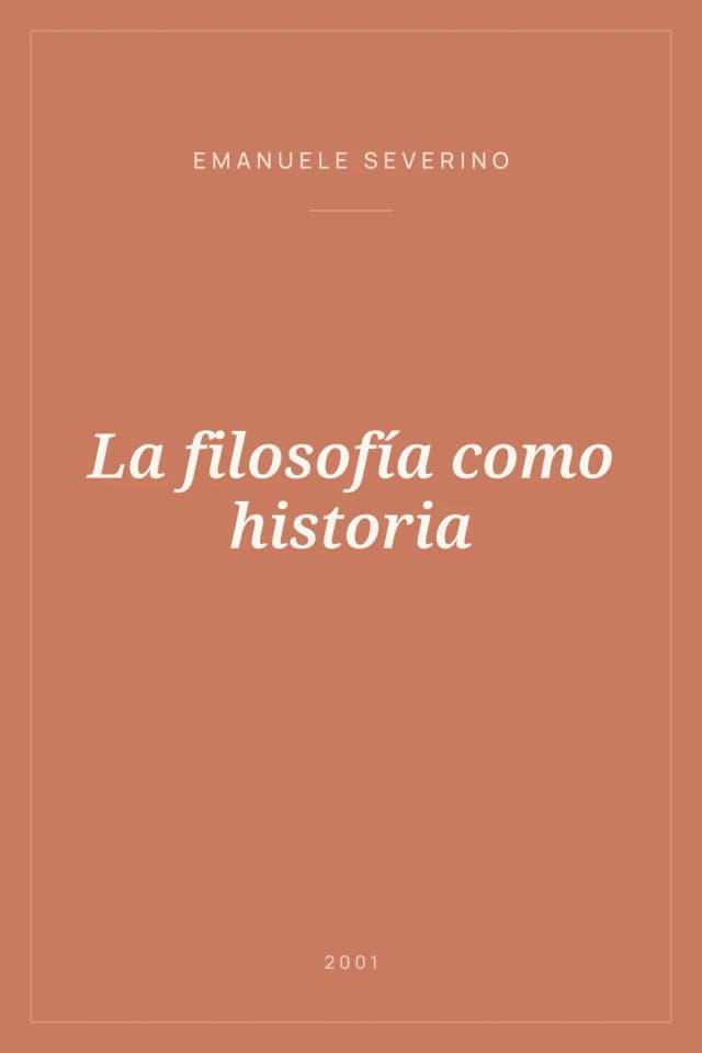 Portada de La filosofía como historia