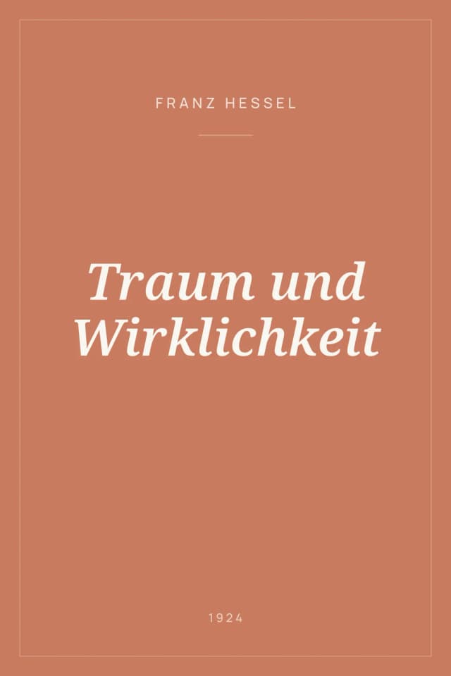 Portada de Traum und Wirklichkeit