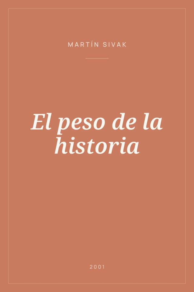 Portada de El peso de la historia