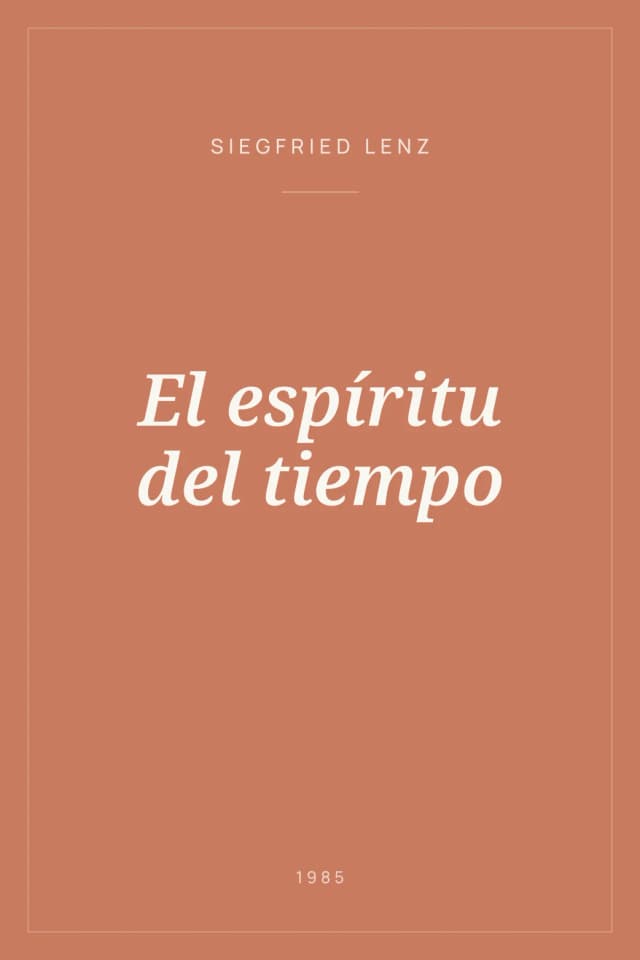 Portada de El espíritu del tiempo