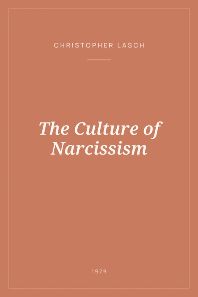Portada de The Culture of Narcissism