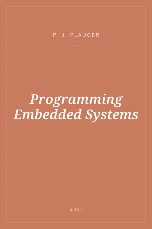 Portada de Programming Embedded Systems