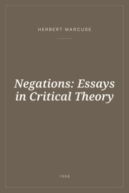 Portada de Negations: Essays in Critical Theory