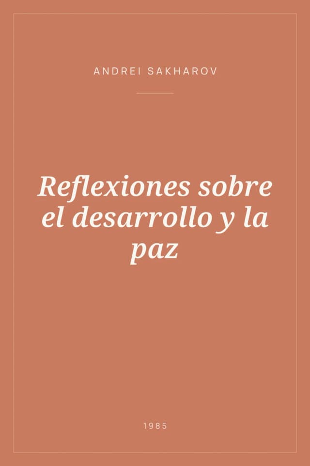 Portada de Reflexiones sobre el desarrollo y la paz