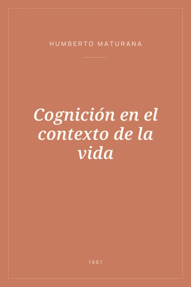 Portada de Cognición en el contexto de la vida
