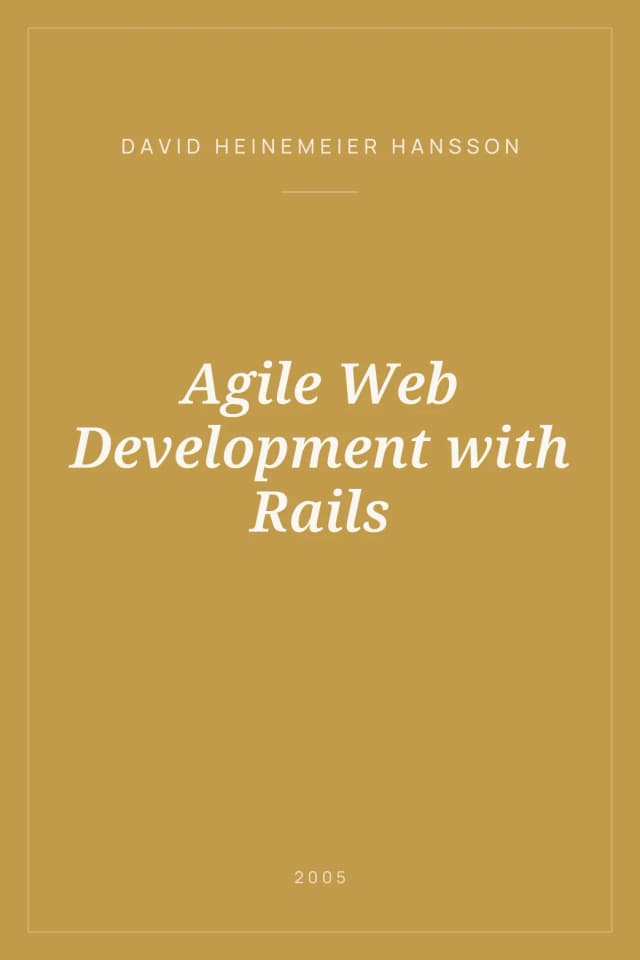 Portada de Agile Web Development with Rails