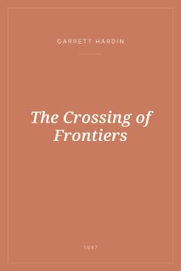 Portada de The Crossing of Frontiers