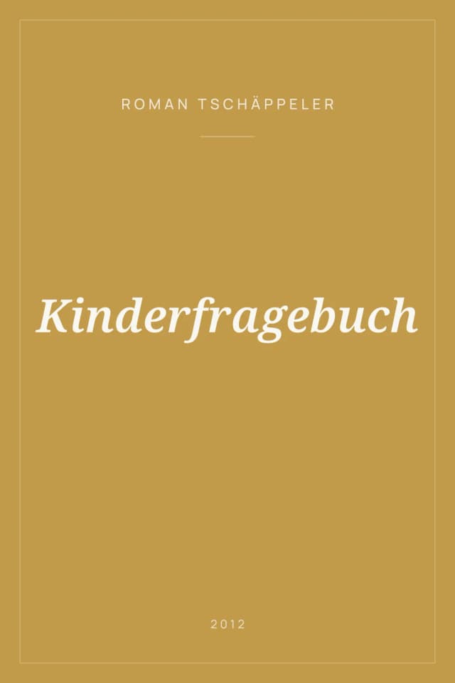 Portada de Kinderfragebuch