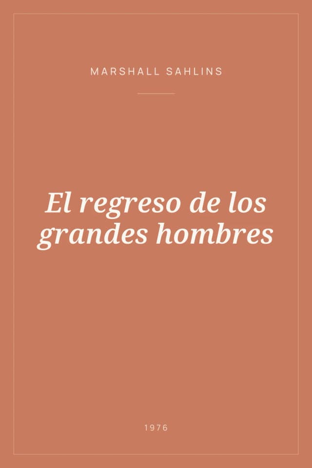Portada de El regreso de los grandes hombres