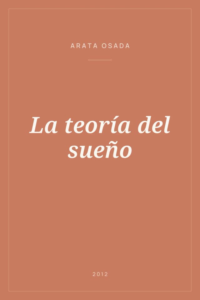 Portada de La teoría del sueño