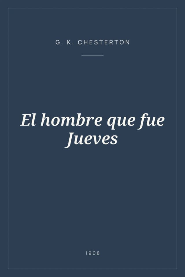 Portada de El hombre que fue Jueves