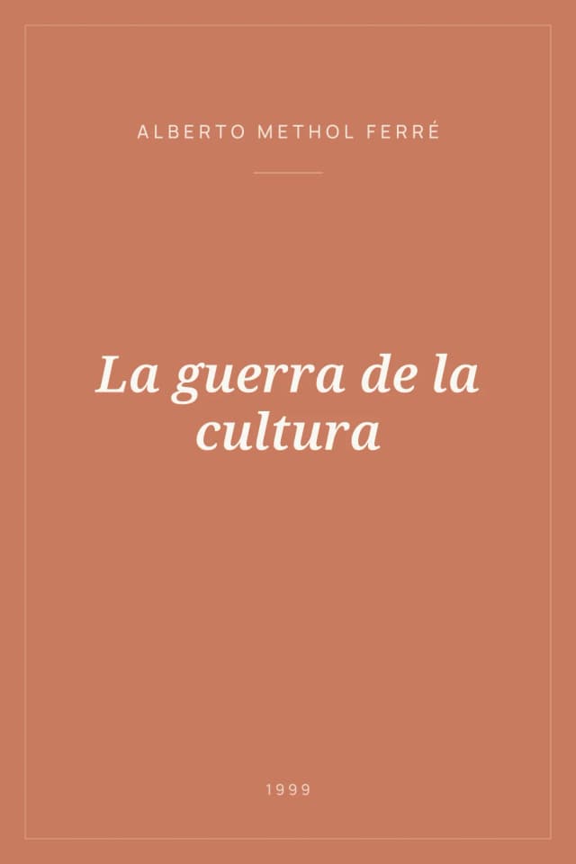 Portada de La guerra de la cultura
