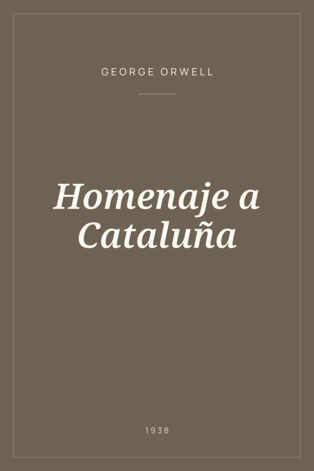 Portada de Homenaje a Cataluña