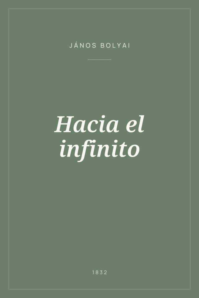 Portada de Hacia el infinito