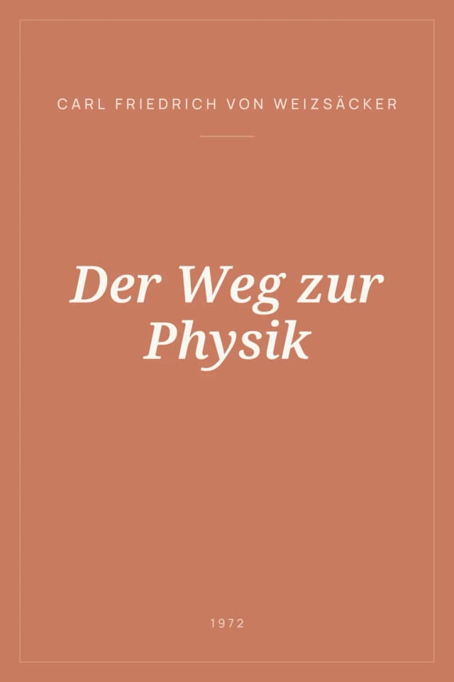 Portada de Der Weg zur Physik
