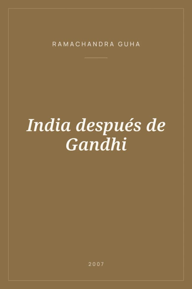 Portada de India después de Gandhi