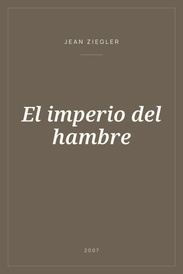 Portada de El imperio del hambre