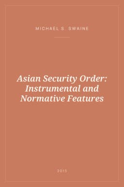 Portada de Asian Security Order: Instrumental and Normative Features