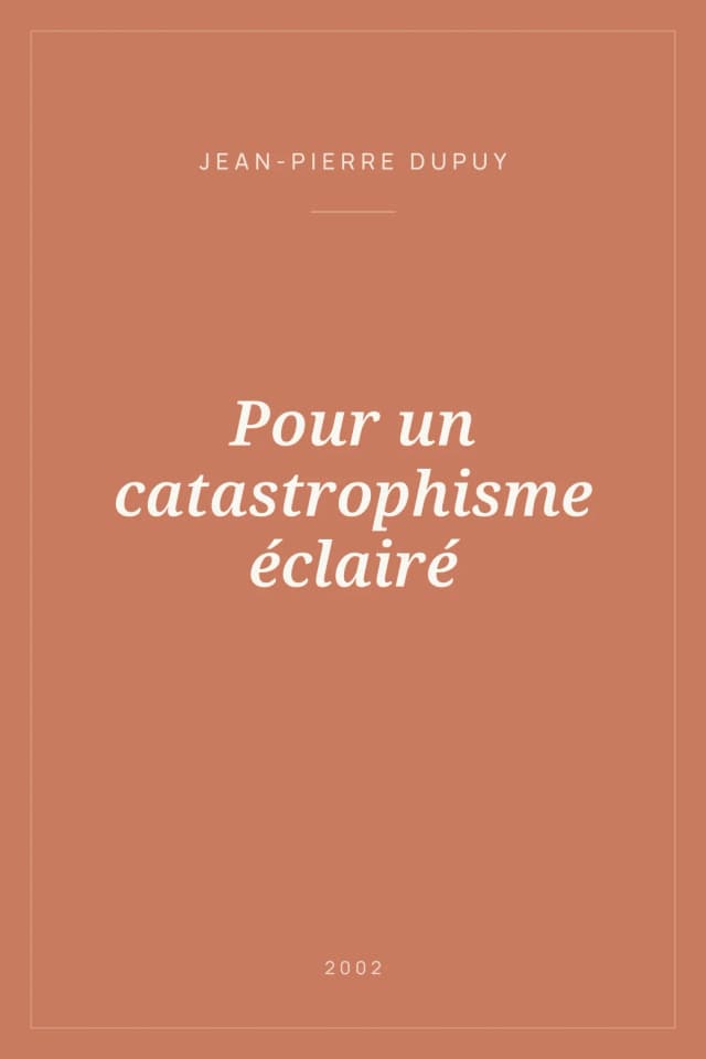 Portada de Pour un catastrophisme éclairé