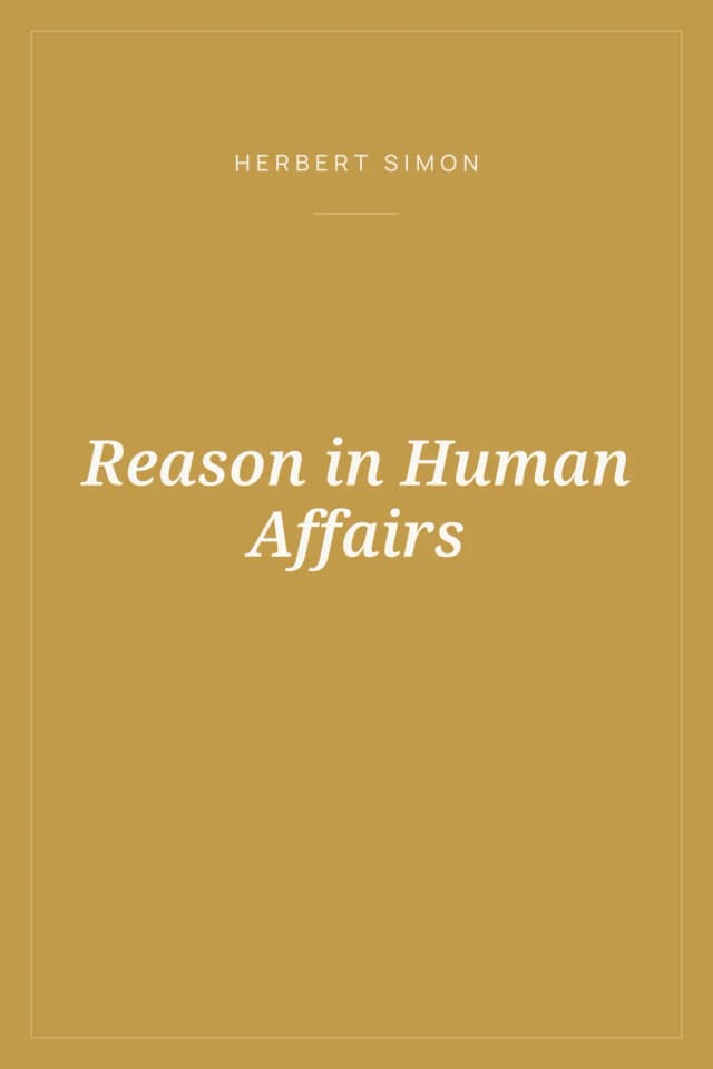 Portada de Reason in Human Affairs