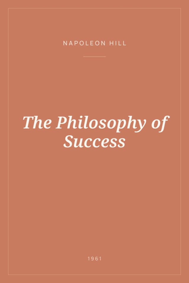 Portada de The Philosophy of Success