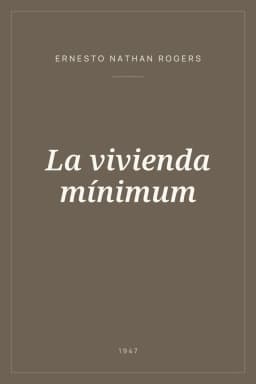 Portada de La vivienda mínimum