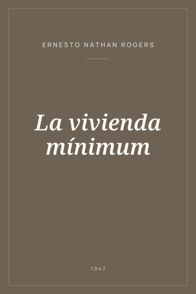 Portada de La vivienda mínimum