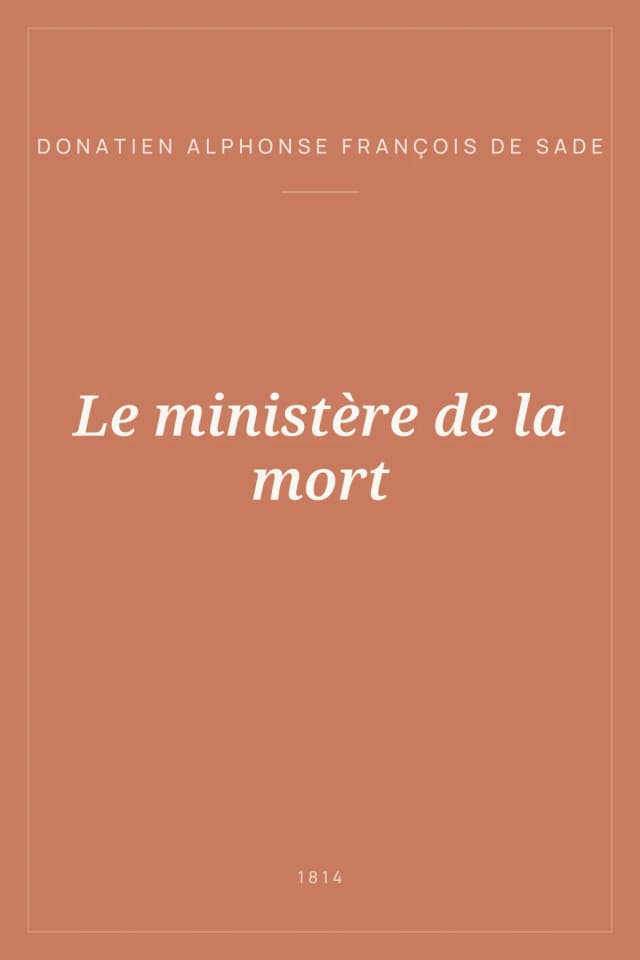 Portada de Le ministère de la mort