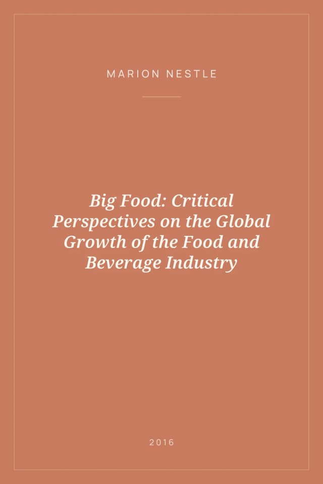 Portada de Big Food: Critical Perspectives on the Global Growth of the Food and Beverage Industry