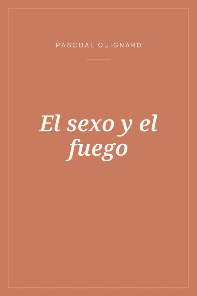 Portada de El sexo y el fuego