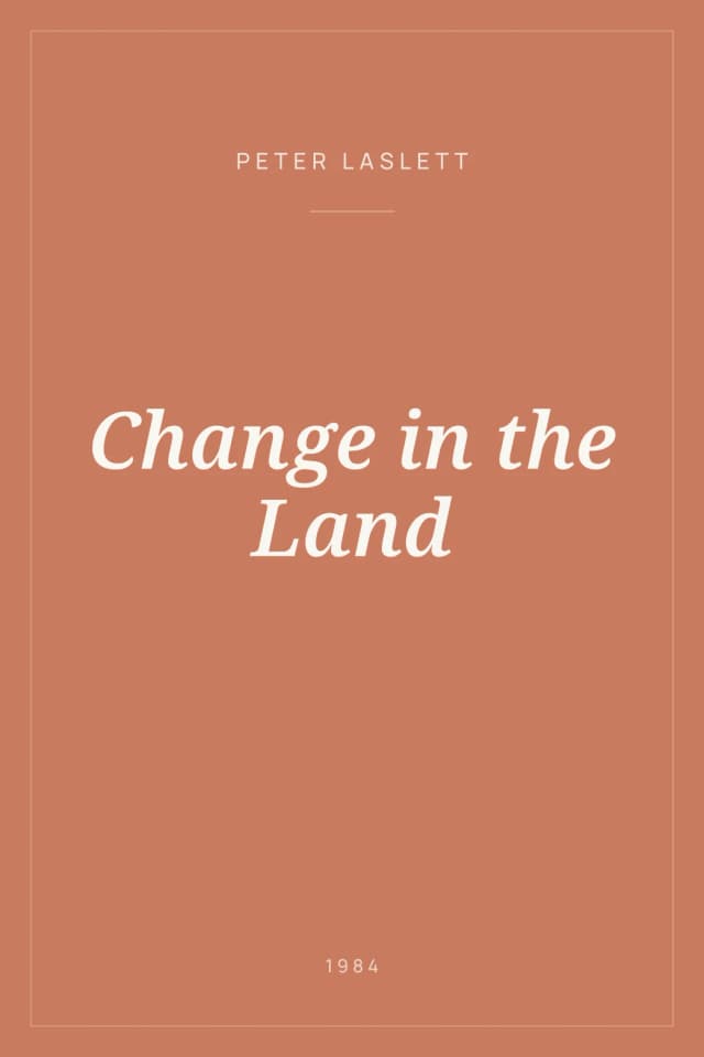 Portada de Change in the Land
