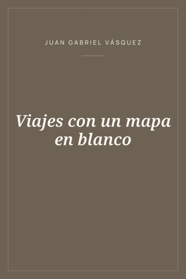 Portada de Viajes con un mapa en blanco