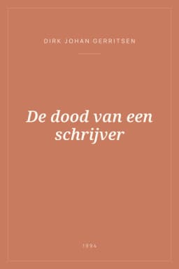 Portada de De dood van een schrijver