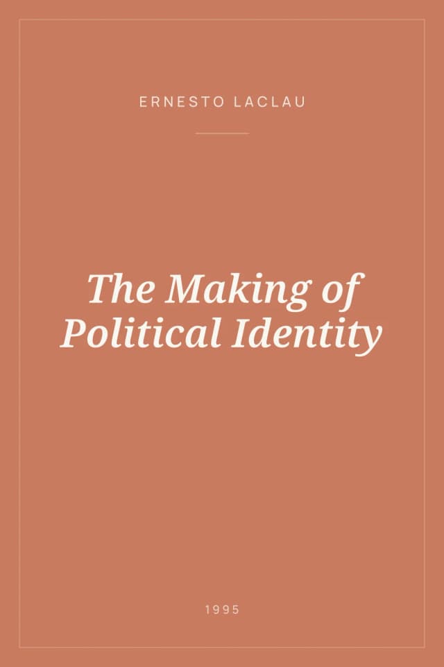 Portada de The Making of Political Identity