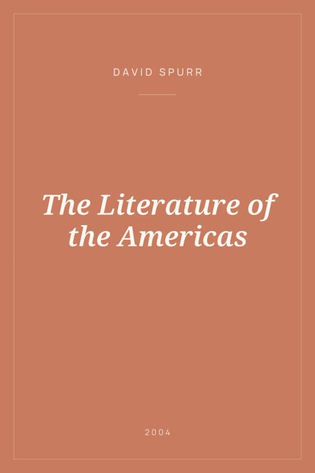 Portada de The Literature of the Americas