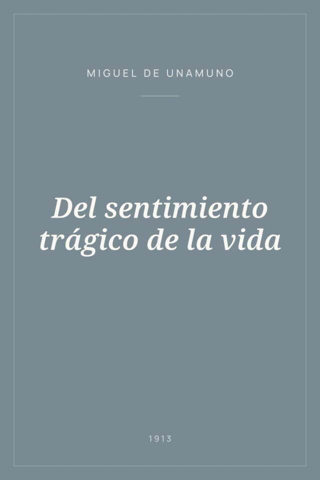 Portada de Del sentimiento trágico de la vida